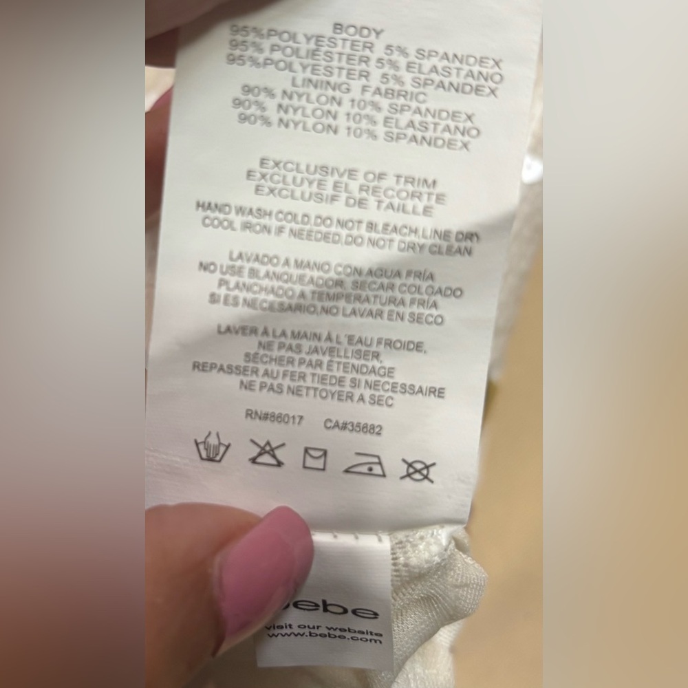 Bebe Geometric Pattern Sequin Mini Skirt Lined Si… - image 5